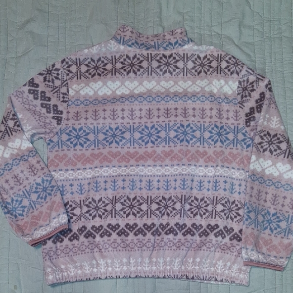 Athletic Works Pink and Blue Patterned Kids Sweater - Picture 5 of 6